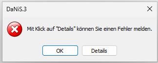 Fehler melden Dialog