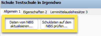 Prüfung von NiBiS-Daten auf Schulebene